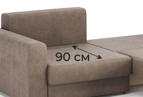 <b>Увеличенная глубина сиденья</b> составляет 90 см и способствует комфортному отдыху